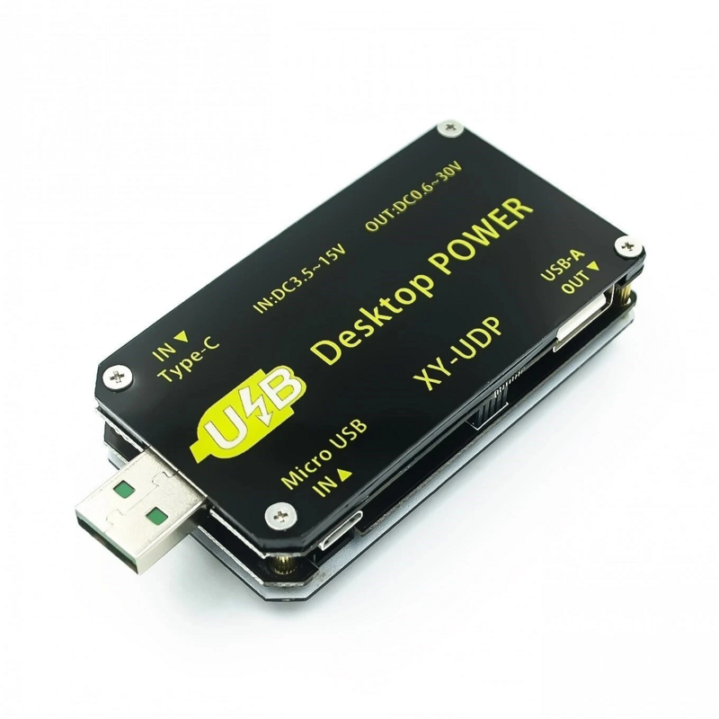XY-UDP Digital USB DC Converter CC CV 0.6-30V 5V 9V 12V 24V 2A 15W modul daya Desktop disesuaikan catu daya diatur