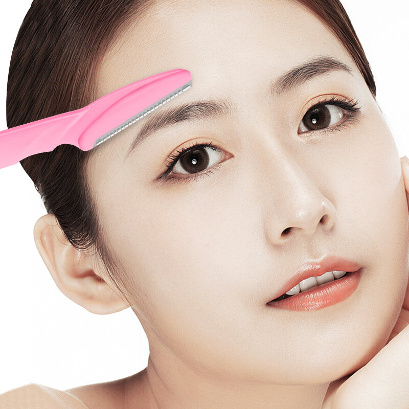 1 pezzo donne rasoio viso sopracciglio rasoio per labbra depilatore affilato coltello da taglio in acciaio inossidabile strumento di trucco di sicurezza