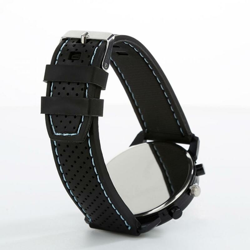 Orologi da uomo moda Casual quarzo analogico cinturino in Silicone orologio da polso sportivo rotondo in acciaio inossidabile orologi da polso di lusso
