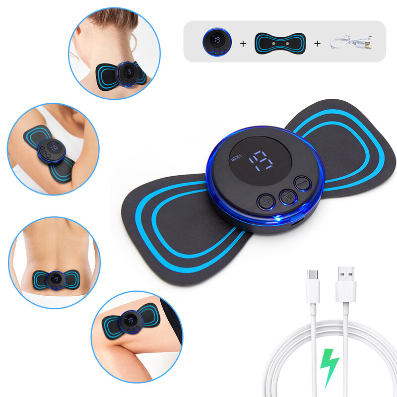 Masajeador eléctrico EMS para pies, estimulador muscular de acupuntos, mejora la circulación sanguínea, alivio del dolor, masaje relajante, Mashine