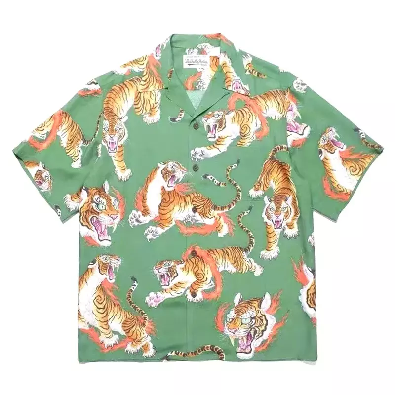 Multi Muster Tiger Brüllen Y2k Shirt Sommer Männer Frauen Streetwear lässig Kurzarm Japan