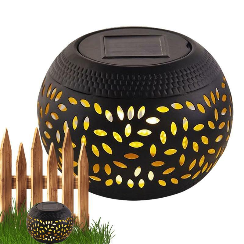 Solar Table Lamp Decorative LED Light Solar Simulated Flame Bowl Solar Table Top Fire Container For Outside Desk Garden yard
