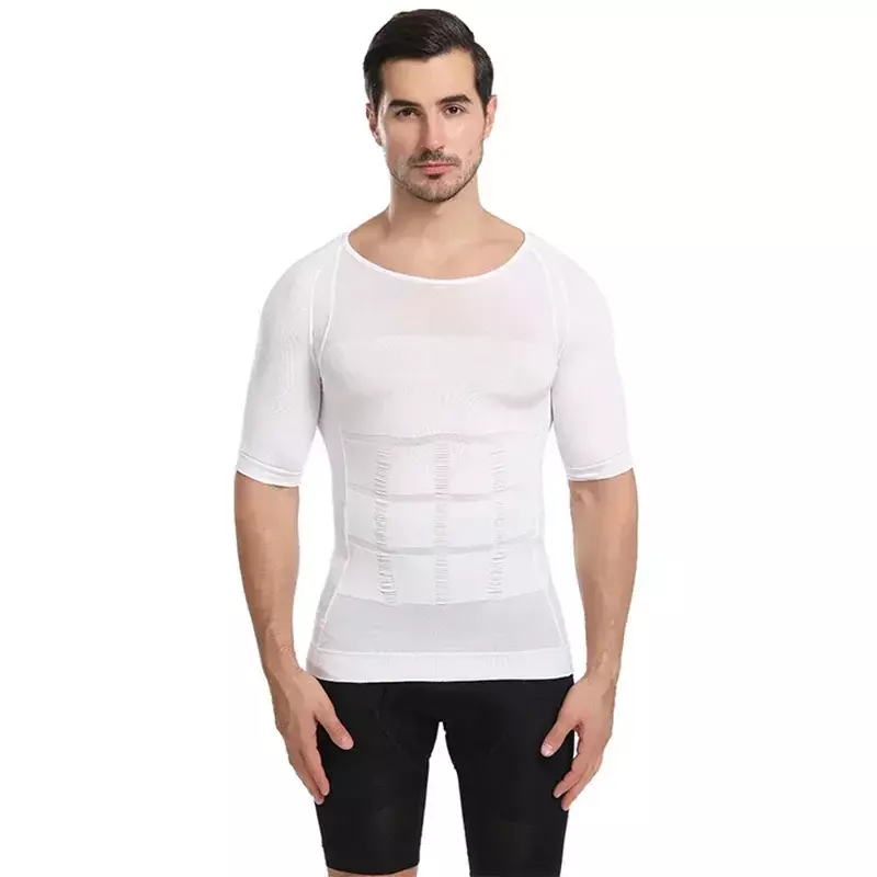 Mężczyzna modelujący męską postawę kształtującą postawę bielizna modelująca brzuch gorset modelujący ciała, klassix korekcyjne koszulka kompresyjna wyszczuplające
