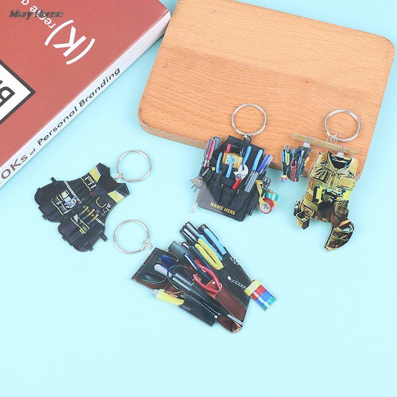 Porte-clés en acrylique personnalisé pour électricien, sac à outils, accessoire