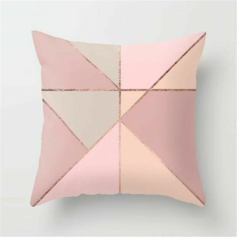 Federa per cuscino in oro rosa motivo geometrico rosa 45*45cm fodera per cuscino in vita per divano fodera per cuscino per letto decorazioni per la casa
