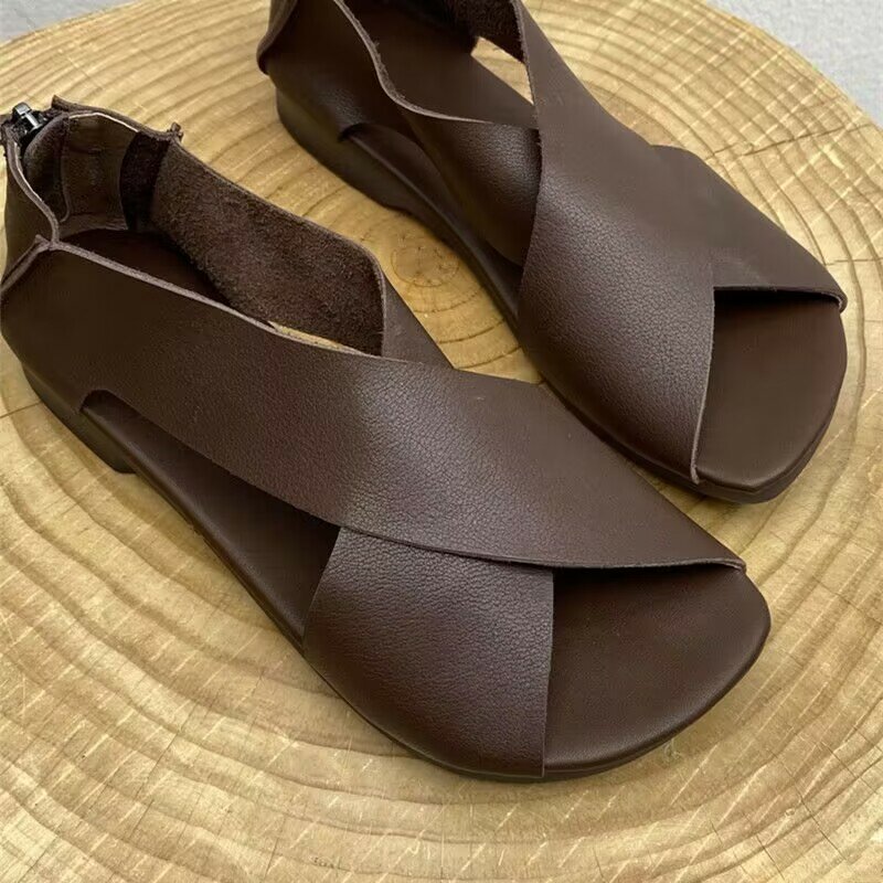 Damskie sandały letnie z wystającym palcem damskie buty sandały na płaskim obcasie antypoślizgowe wygodne lekkie sandały do chodzenia