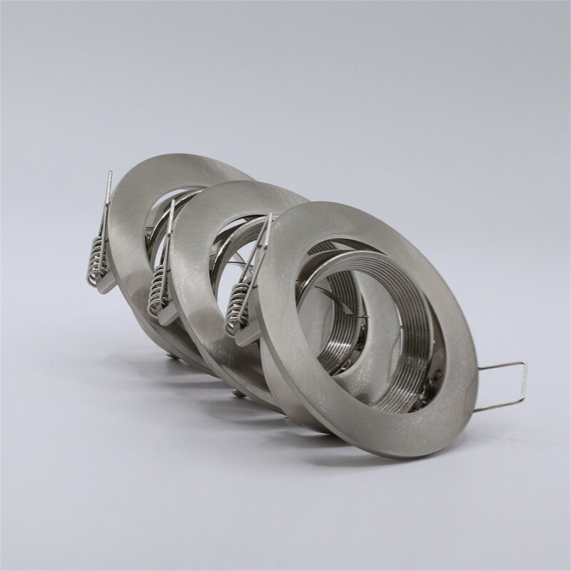 Точечный вниз светильник GU10 из алюминиевого цинкового сплава, сатина, никеля, вырезанный 75 мм