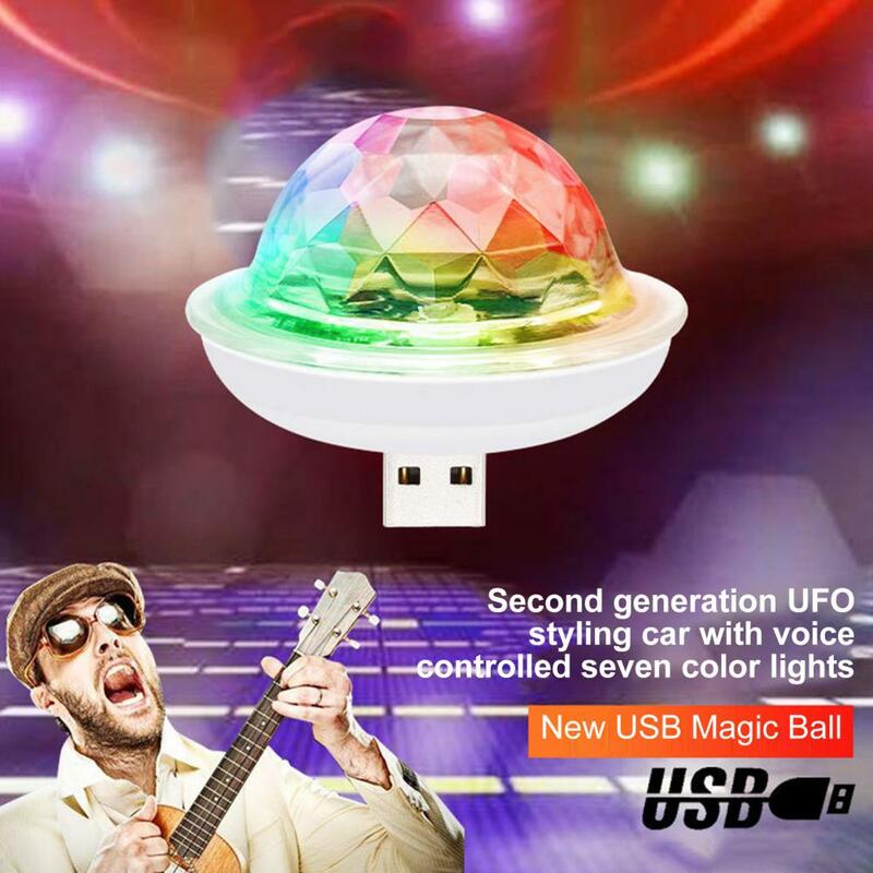 Lumière de scène rotative à LED RVB, super lumineuse, mini DJ, ordinateur portable, téléphone portable, fête statique, Bar Chang