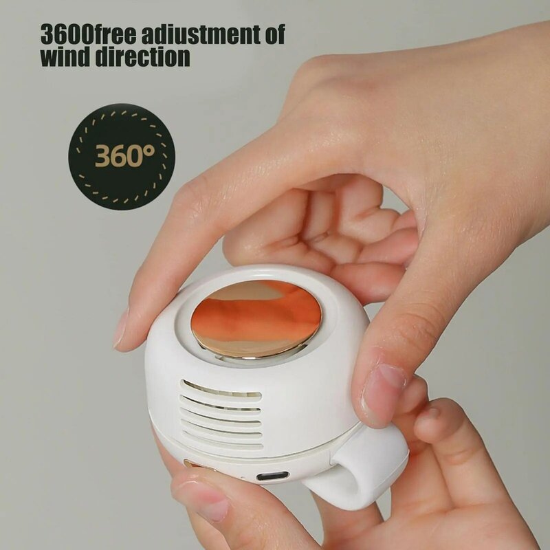 Mini ventilateur tourbillon portable avec clip de taille, 3 vitesses, mains libres, silencieux, pour le bain, MF019