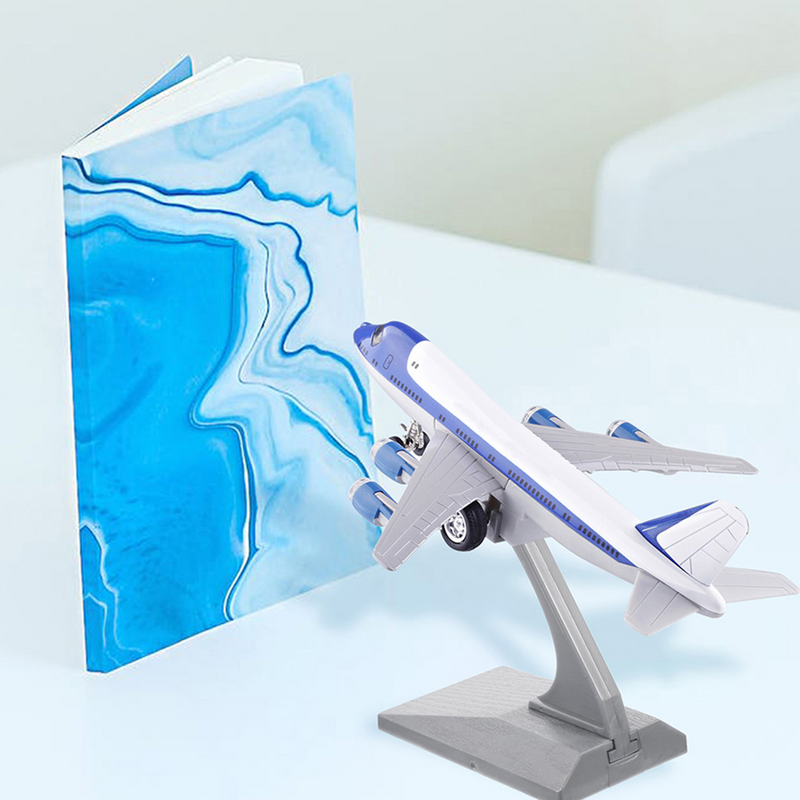 Soporte de avión de plástico para exhibición de Monitor de escritorio, modelo de avión de 2 piezas, soporte de juguete