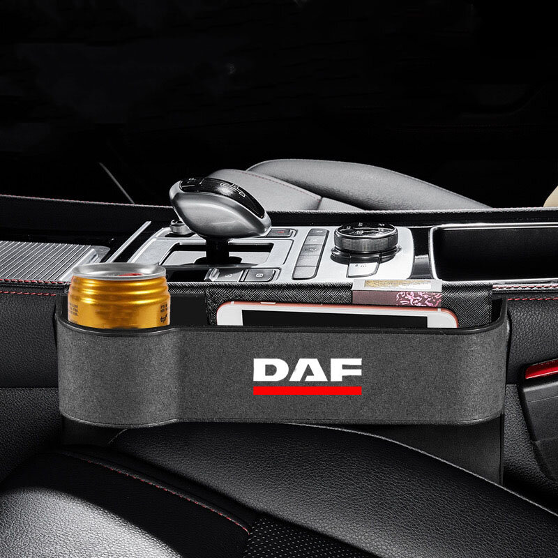 Car Seat Crevice Gaps Storage Box Seat Organizer Gap Slit Filler Holder For DAF Truck XF 105 106 CF85 360 460 M Auto Accessories