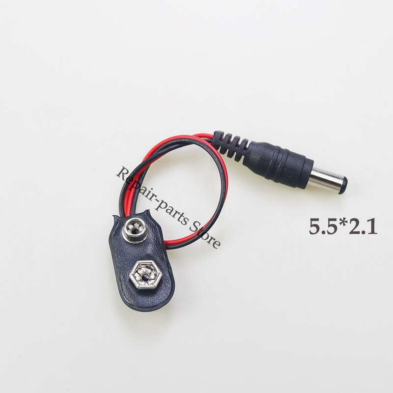 1PCS 9V Battery Clips 10cmBlack Red 2Wired Cable Connection Connector Buckle 9 Volt Battery Clip Connector Battery Holder