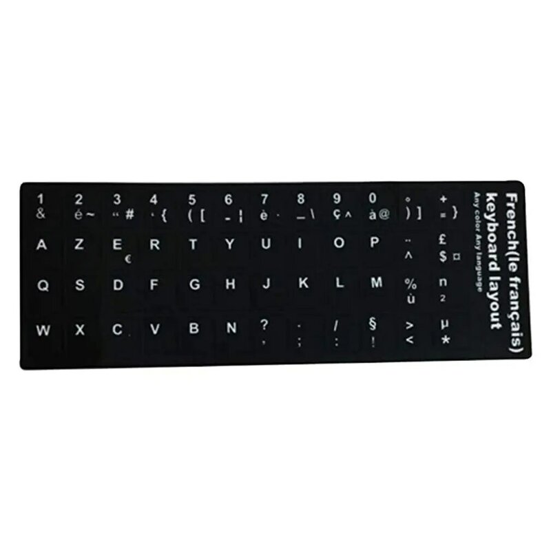 Ultra-thin Custom French Computer Keyboard Easy to Install Frosted Letter Stickers