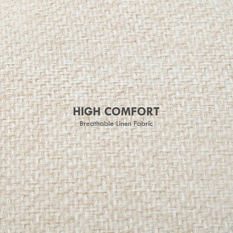 Pouf portaoggetti rotondo HOMCOM bianco crema, elegante sedia sgabello con comodo Top imbottito per l'arredamento del soggiorno e della camera da letto,