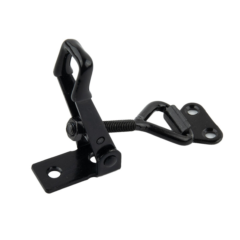 90x27mm Lockers Toggle Clamp Steel Hasp 220lbs Adjustable Black Plated GH-4001 High Carbon Steel Quick Fixture