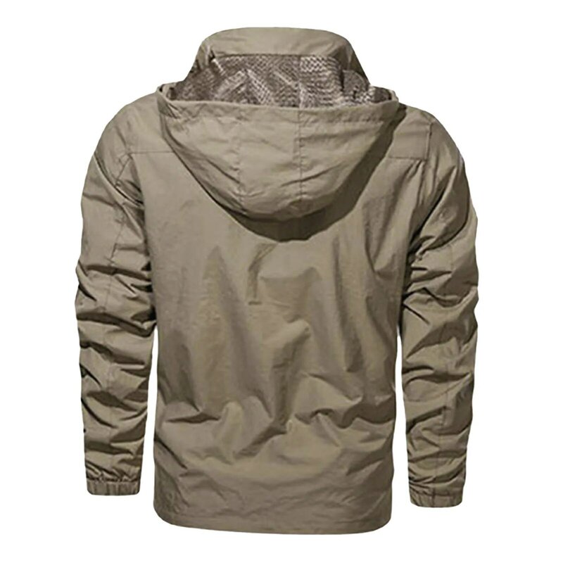 Cortavientos de gran tamaño para hombre, chaqueta impermeable a prueba de viento, abrigos de Camping de escalada, abrigo de lluvia, ropa de primavera y otoño