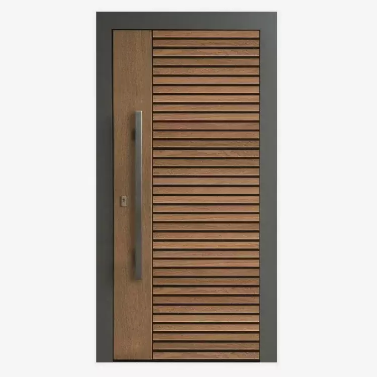 El más nuevo empalme de tipo alemán para puerta interior de habitación, diseño moderno, líneas verticales, puerta interior