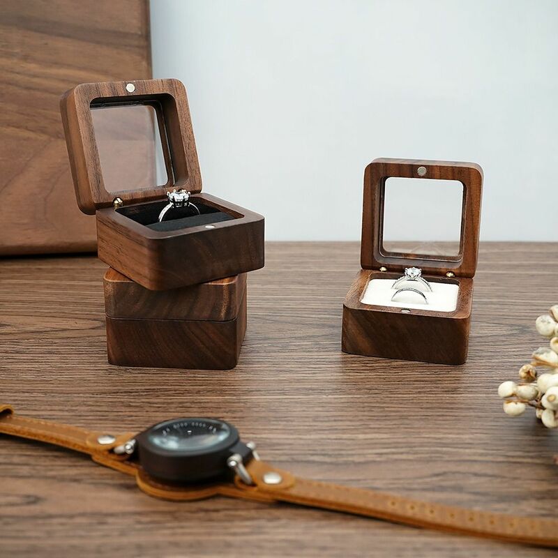 Engagement Wedding Gifts Case Jewelry Box Storage Holder Ring Storage Box Lover Ring Display Box