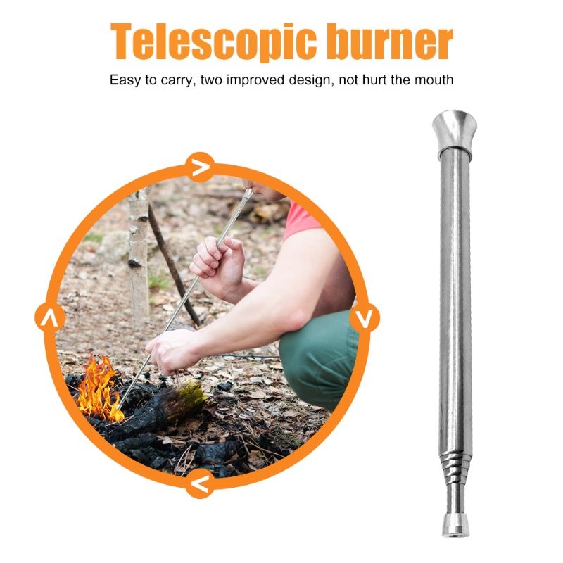 Outdoor camping Blow Fire Tube Blowpipe Collapsible High Effective Tiny Beach Garden Tool Camping Equipment Blowing Fire Stick