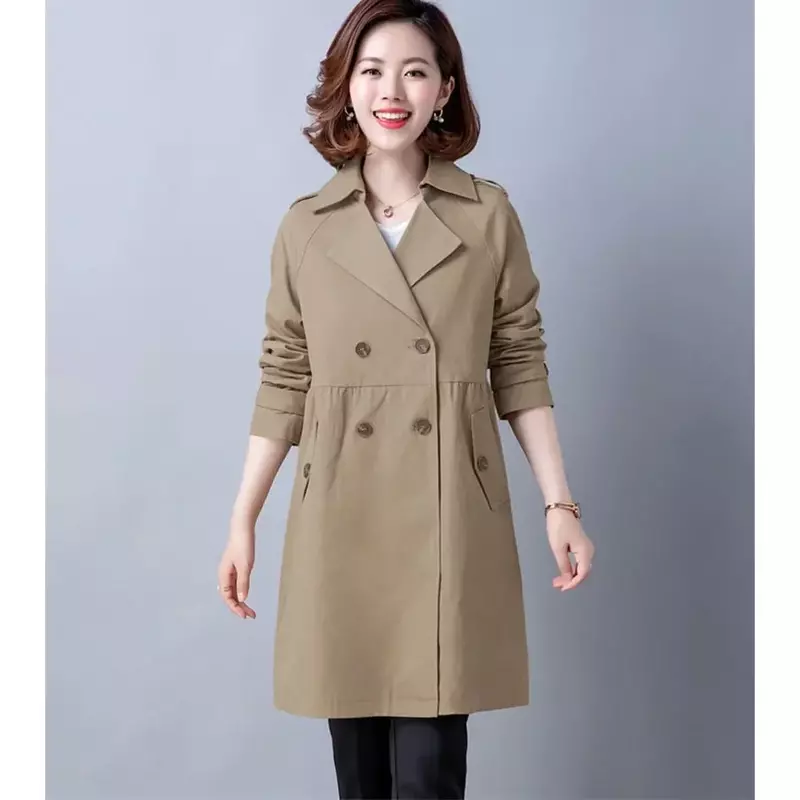 Best-S 49USD 2024 nowa wiosenna kurtka damska płaszcz z długim rękawem luźny, w stylu Basic płaszcz wiatrówka z kapturem damski luźne kurtki
