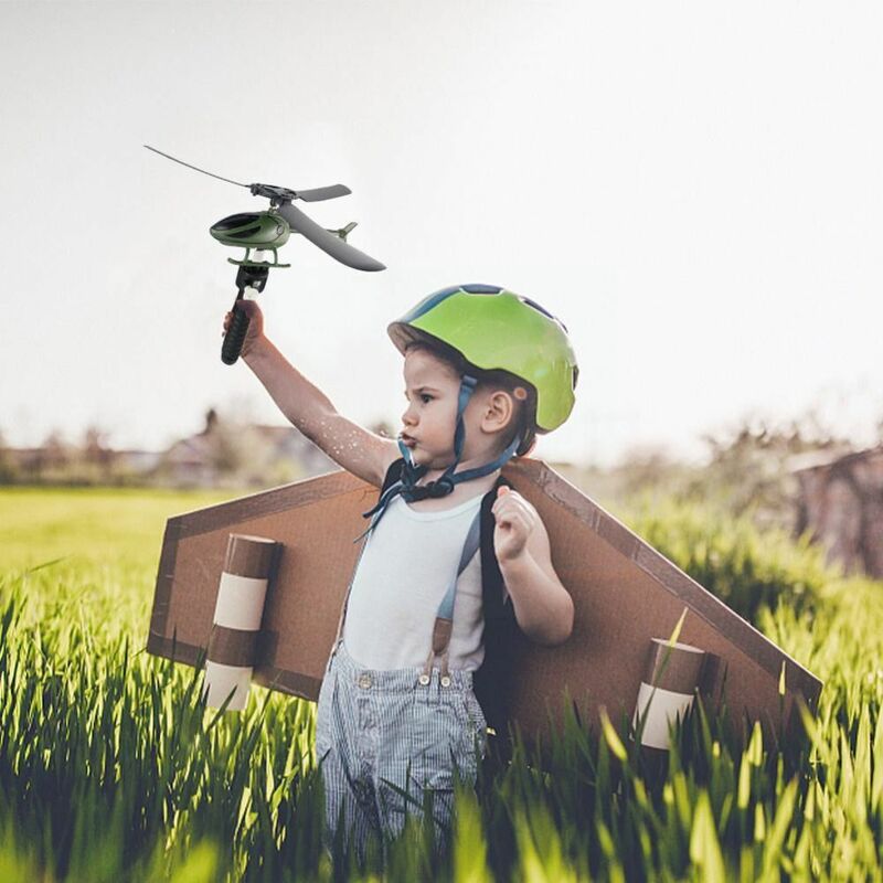 Игрушка-вертолет на шнурке с ручкой, игрушка с тросом для снятия, вертолет на шнурке, игрушка, миниатюрный подарок для детей