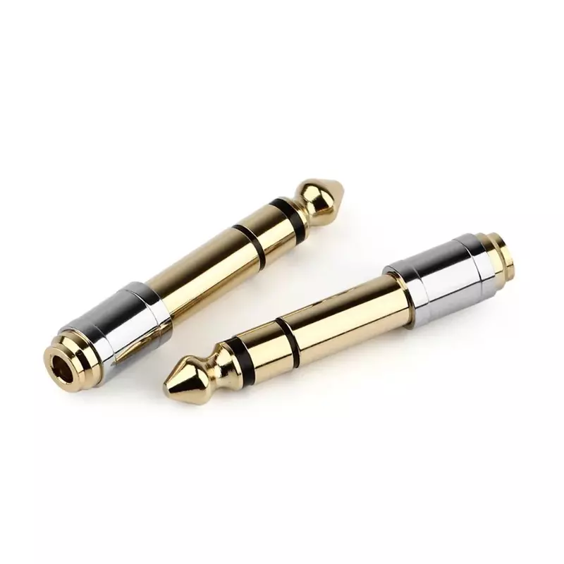 6.35mm To 3.5mm Converters 1/4" Male 1/8" Female 6.35 to 3.5 Jack Headphone Audio Adapter Microphone Connector Stereo Plug