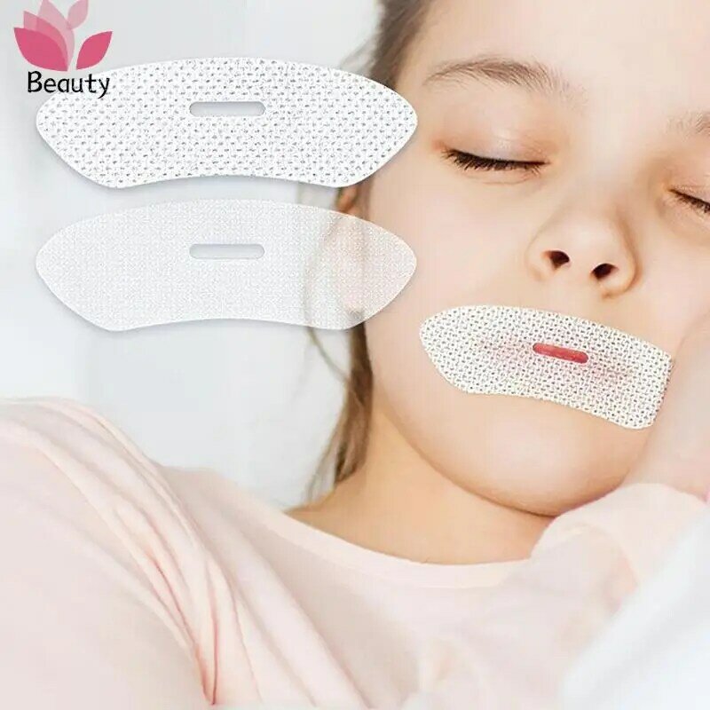 Adesivos anti-ronco para crianças e adultos, correção labial, melhora da respiração do nariz, sono noturno, fita de órtese bucal, 15PCs