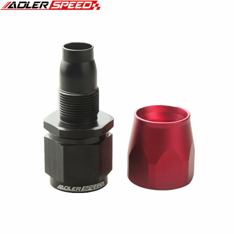 ADLERSPEED 2PCS -12AN AN12 Straight 0°/45°/90°/180° Degree Swivel Oil/Fuel/Gas Line Hose End Fitting Adapter
