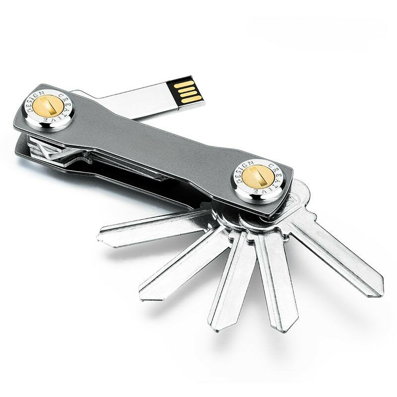Carteira chave de alumínio para DIY, EDC Pocket Keyholder, Keychain Organizer, marca moderna