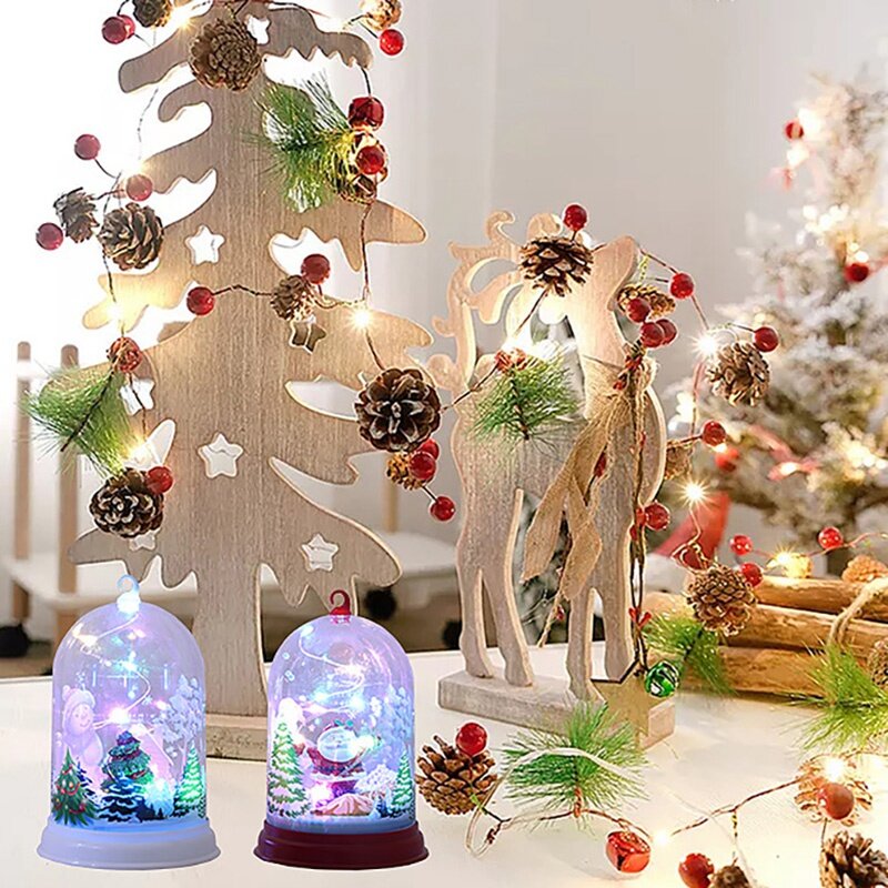 Lanterne Globe à Paillettes pour Enfants, Décor de Noël, Festival, Eau, Neige, Cadeaux Optionnels, 15x9x9 cm