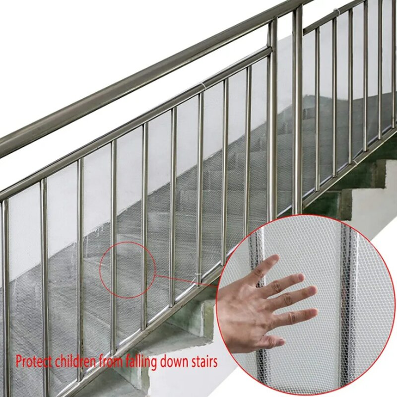 Kids 'Stairs Safety Railing e Banister Guard, Rede de malha dura grossa, Proteção Rail, Balcony Stair Fence, Fence