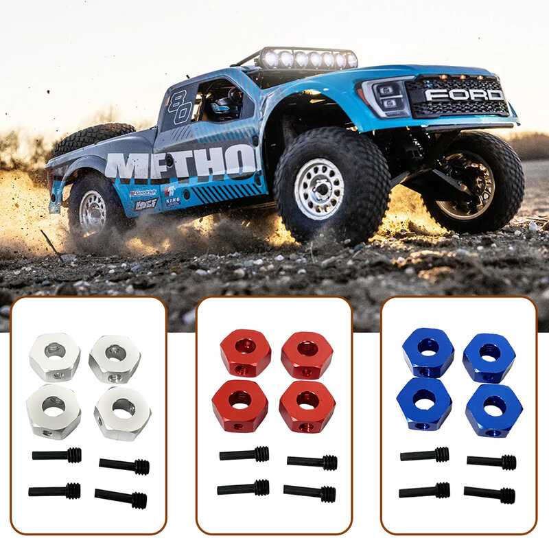 Metal Hex Pin Set para RC Losi Baja, vermelho e azul, alta resistência, 1/10 RC, 4WD