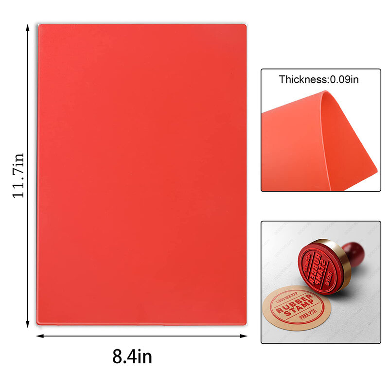 Rubber Mat Laser DIY Engraving Materials for Laser Engraving & Marking Machine The DIY Printing and Engraving Thicknes 2.3mm