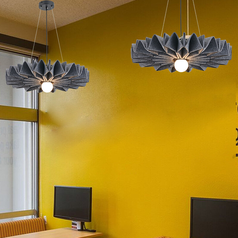 Фетровая светодиодная Подвесная лампа для гостиной, столовой, спальни, офиса