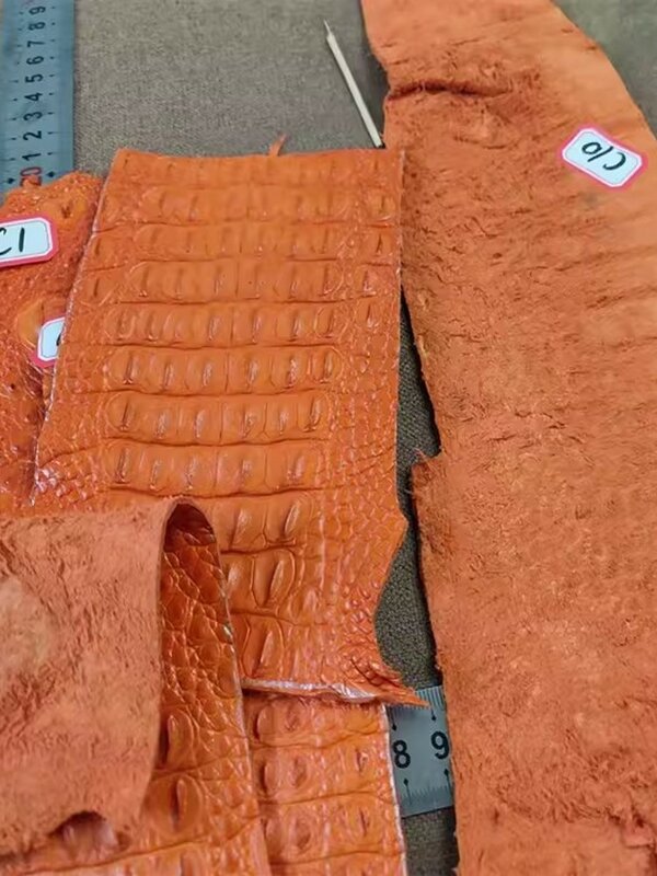 Genuine Crocodilo Leather Piece Tecido, DIY Acessórios, Material para o titular do cartão, saco Leathercraft, Peça Real