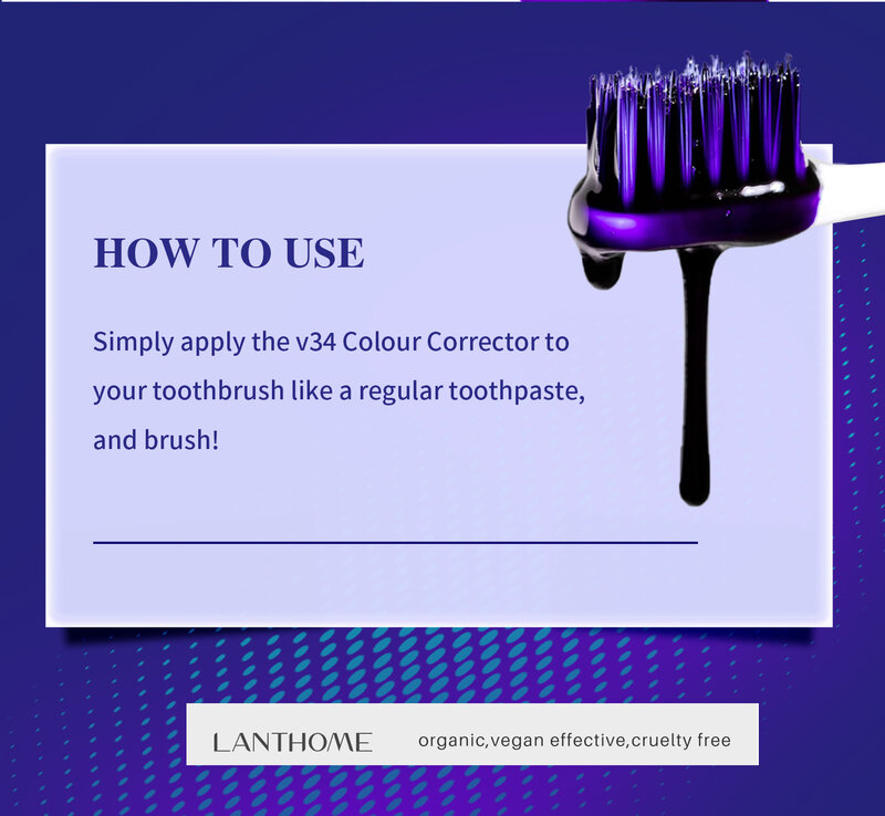 Новая зубная паста для отбеливания зубов, мусс V34, цветная зубная коррекция, средство для отбеливания зубов фиолетовая Неинвазивная отбеливающая зубная паста