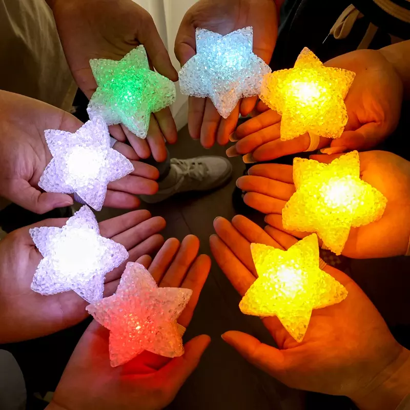 3/1Pcs Star Night Light Battery Powered Glowing Star Table Lamp Handheld Kids Gifts Toys Xmas New Year Party Decoration Supplies