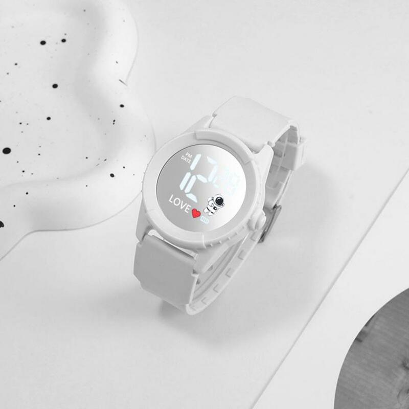 Leeshorloge Polshorloge Unisex Astronaut Print Digitaal Horloge Met Spiegelscherm Zachte Band Voor Studenten Paren Sport