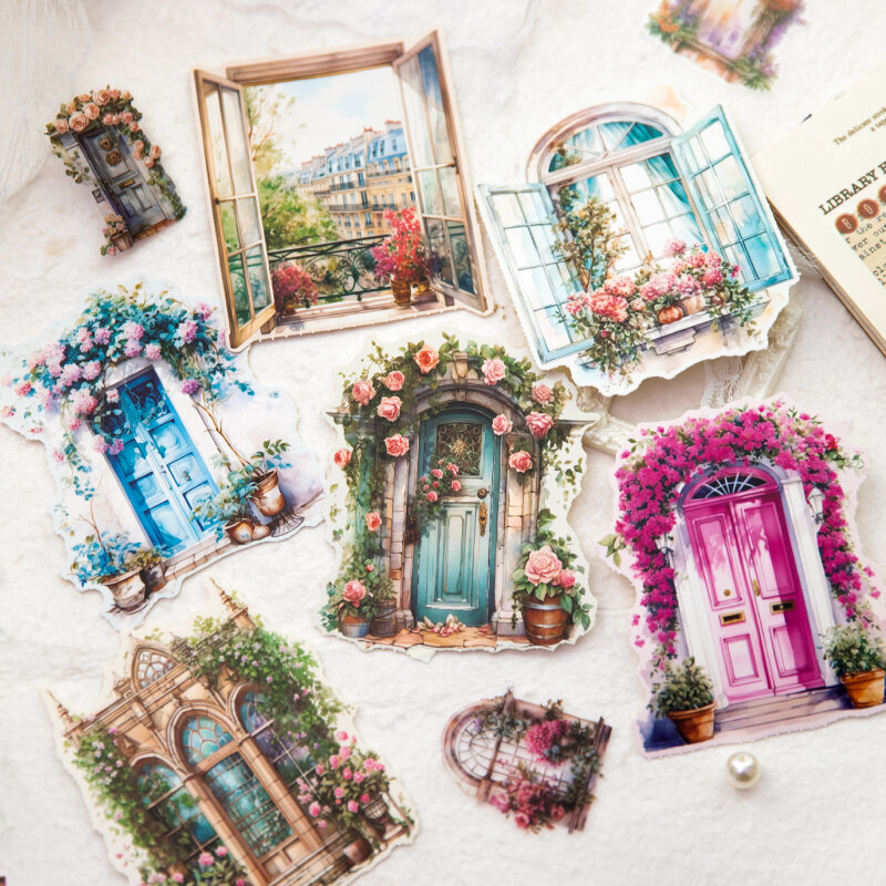 6 confezioni/lotto che trasportano fiori dalla tua serie di vetrine pennarelli album fotografico decorazione PET sticker