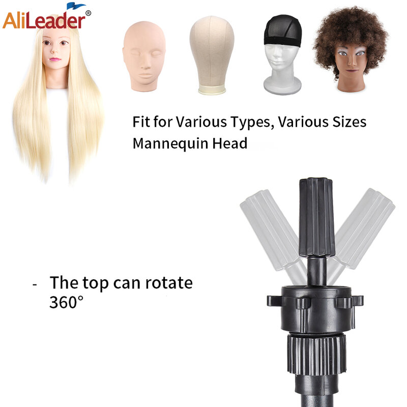 Cheap Wig Making Canvas Head and Training Head Tripod for Wigs Good Quality Mannequin Head for Making Wigs