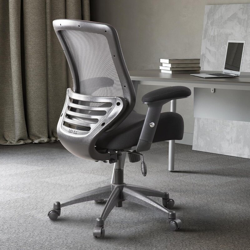Ergonomiczne krzesło biurowe o udźwigu 400 funtów z super miękkimi regulowanymi ramionami, siedziskiem z pianki formowanej i podparciem lędźwiowym Krzesło biurowe do domowego biura