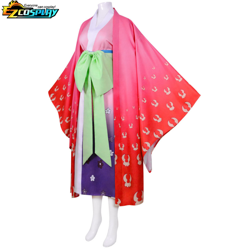 Anime Kozuki Hiyori Costume Cosplay Kimono Halloween Carnival Ball uniforme rosa stampa vestito cappotto gonna fiocco carnevale di Halloween
