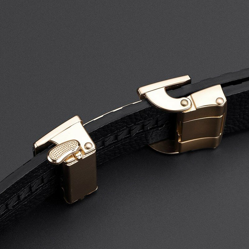 WILLIAMPOLO-Cinturón de marca famosa para hombre, cinturones de cuero de vaca de lujo genuino de alta calidad, correa de Metal para hombre, hebilla automática de moda