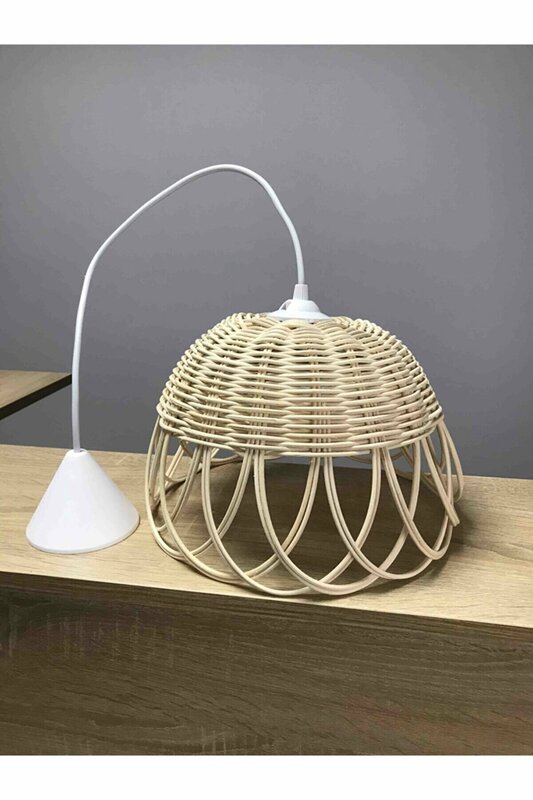 Lámpara rústica de mimbre de bambú para comedor, sala de estar, dormitorio, decoración del hogar