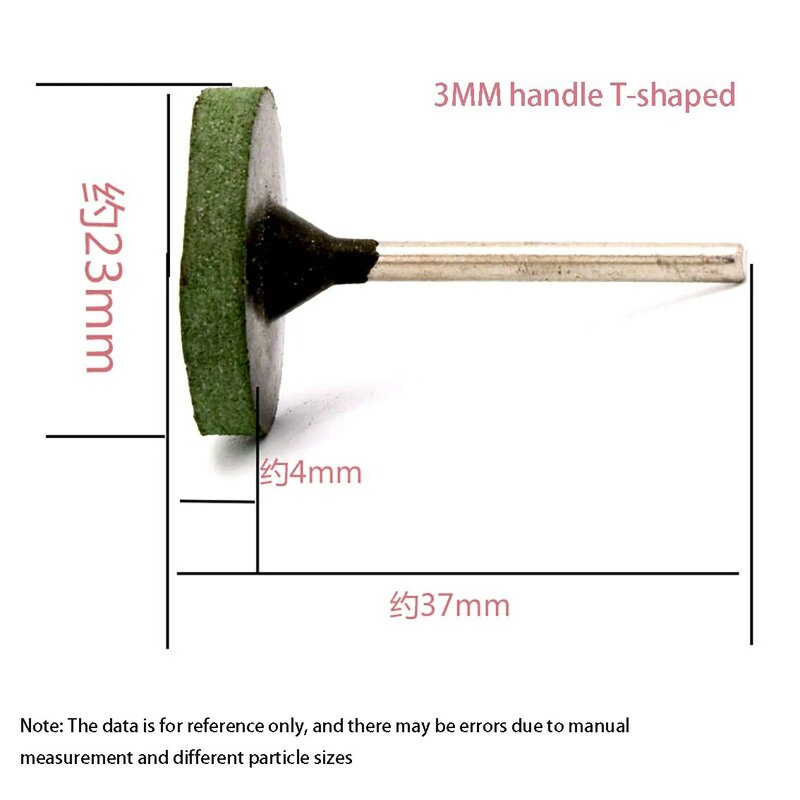 1PCS 2.35mm/3mm Handle Rubber Grinding Head Green Rubber Grinding Head for Mold Polishing Rotating Electric Tools