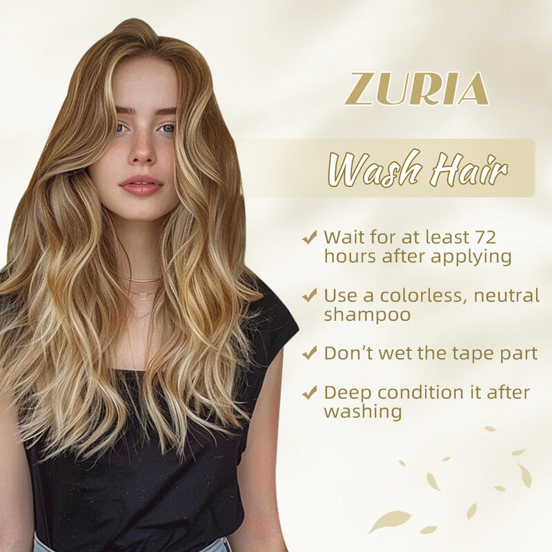Натуральные человеческие волосы для наращивания ZURIA, Омбре, цвет блонд, натуральные человеческие волосы, волосы для салона