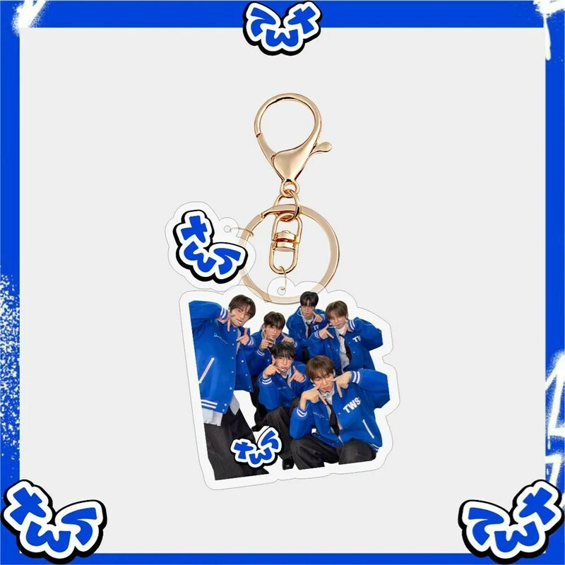 Kpop TWS portachiavi album Sparkling Blue Photo Figure portachiavi SHINYU DOHOON YOUNGJAE HANJIN JIHOON KYUNGMIN Pendent Fans Gift