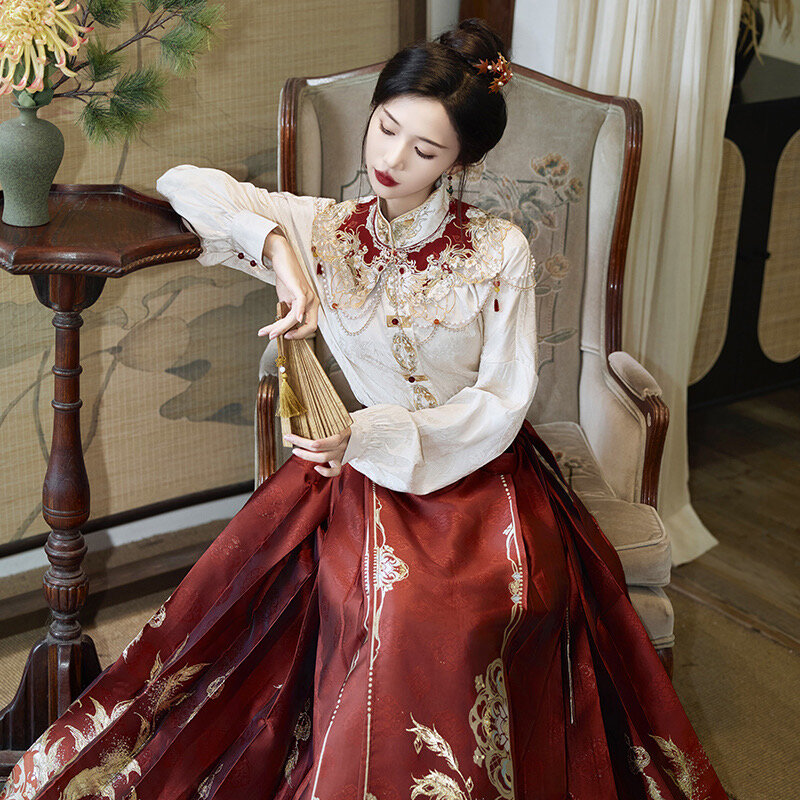 Traditional Chinese Hanfu women's clothing traf Long dresses Womens dress holiday dress 2024 cheongsam dress