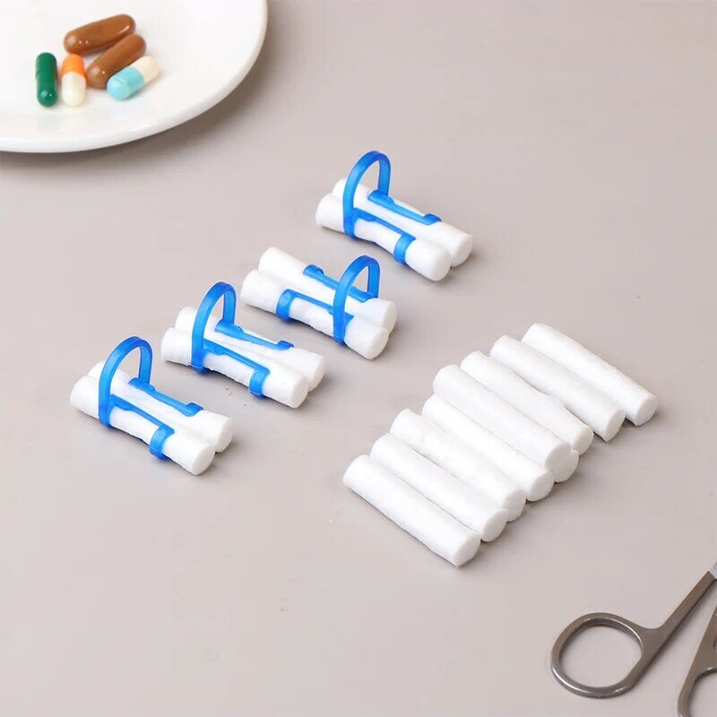 50 buah/tas gulungan katun gigi bahan dokter gigi produk pemutih gigi gulungan katun bedah penyerap Tinggi