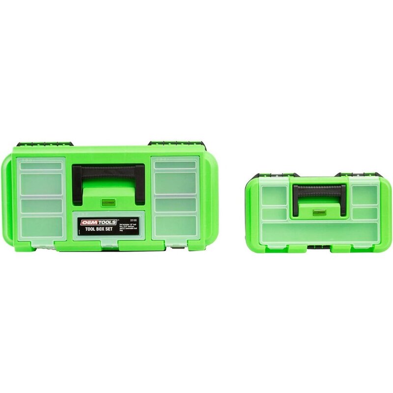 Set di cassette degli attrezzi da 3 pezzi con vassoio portautensili rimovibile e Bonus, cassetta degli attrezzi intermedia, cassetta degli attrezzi